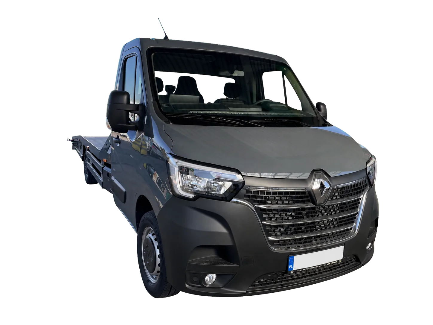 Grafitowa autolaweta Renault z pojedynczą kabiną