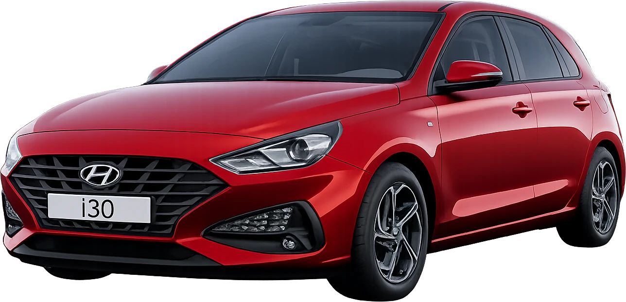 Czerwony Hyundai i30