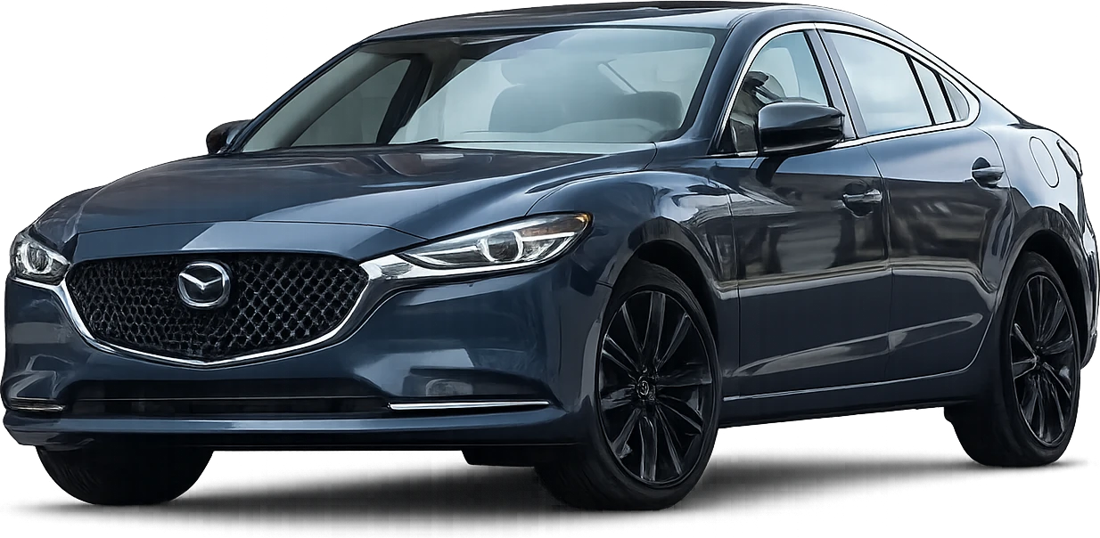 Ciemnoniebieska Mazda 6